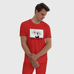Пижама хлопковая мужская КИЛЛУА ANIME EYES, цвет: красный — фото 2