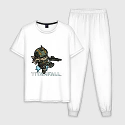Мужская пижама Титанфол арт нарисованный карандашом TITANFALL