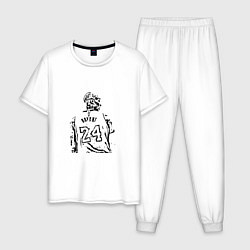 Пижама хлопковая мужская Kobe - LA Lakers, цвет: белый