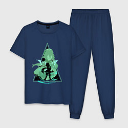 Пижама хлопковая мужская Геншин Impact SucroseСахароза, цвет: тёмно-синий