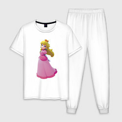 Пижама хлопковая мужская Принцесса Персик Super Mario, цвет: белый