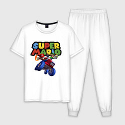 Мужская пижама Марио и Луиджи гонщики Super Mario