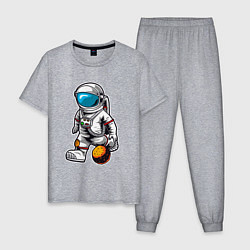 Мужская пижама Космонавт играет планетой