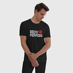 Пижама хлопковая мужская RHCP Logo Red Hot Chili Peppers, цвет: черный — фото 2