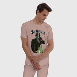 Пижама хлопковая мужская GTA Orange gangster, цвет: пыльно-розовый — фото 2