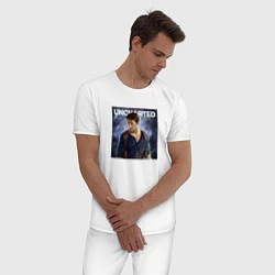 Пижама хлопковая мужская Uncharted Nathan Drake, цвет: белый — фото 2