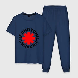 Пижама хлопковая мужская Peppers logo, цвет: тёмно-синий