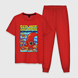 Пижама хлопковая мужская Red peppers, цвет: красный