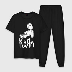 Пижама хлопковая мужская Korn КоРн, цвет: черный
