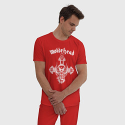 Пижама хлопковая мужская Motorhead lemmy, цвет: красный — фото 2