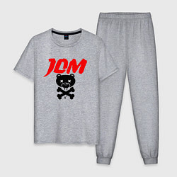 Пижама хлопковая мужская JDM Bear Japan, цвет: меланж