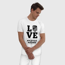 Пижама хлопковая мужская Atletico Madrid Love Классика, цвет: белый — фото 2