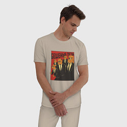 Пижама хлопковая мужская Бешеные псы пародия Reservoir Dogs parody, цвет: миндальный — фото 2