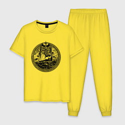Пижама хлопковая мужская Славянский Варяг, цвет: желтый