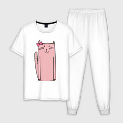 Мужская пижама Розовая кошечка