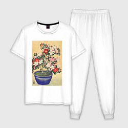Мужская пижама Blooming Azalea in Blue Pot Цветущая азалия