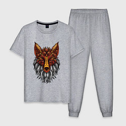 Мужская пижама Лиса в стиле Мандала Mandala Fox