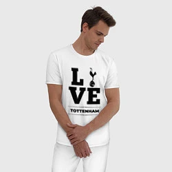 Пижама хлопковая мужская Tottenham Love Классика, цвет: белый — фото 2
