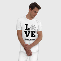 Пижама хлопковая мужская Dark Souls Love Classic, цвет: белый — фото 2
