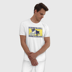 Пижама хлопковая мужская Ivens & Co Fotoartikelen Винтажная реклама фотосал, цвет: белый — фото 2