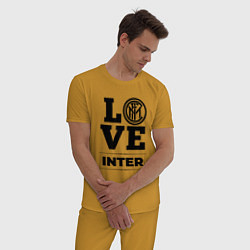 Пижама хлопковая мужская Inter Love Классика, цвет: горчичный — фото 2