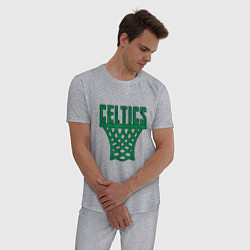 Пижама хлопковая мужская Celtics Dunk, цвет: меланж — фото 2
