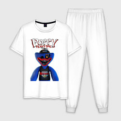 Пижама хлопковая мужская Poppy - Playtime, цвет: белый
