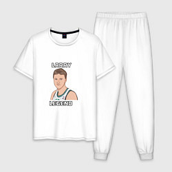 Пижама хлопковая мужская Larry Legend, цвет: белый