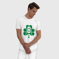 Пижама хлопковая мужская B - Boston, цвет: белый — фото 2