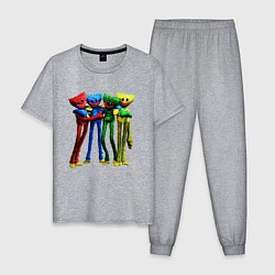 Пижама хлопковая мужская GAME POPPY PLAYTIME Mini Huggies, цвет: меланж
