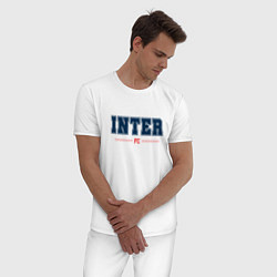 Пижама хлопковая мужская Inter FC Classic, цвет: белый — фото 2