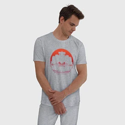 Пижама хлопковая мужская Формула 1 ред, цвет: меланж — фото 2