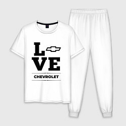 Пижама хлопковая мужская Chevrolet Love Classic, цвет: белый