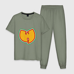 Пижама хлопковая мужская Wu-Tang Colors, цвет: авокадо