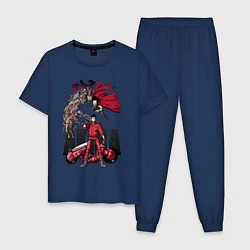 Пижама хлопковая мужская Akira anime, цвет: тёмно-синий