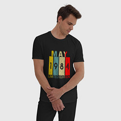 Пижама хлопковая мужская 1984 - Май, цвет: черный — фото 2