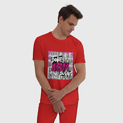 Пижама хлопковая мужская Arson j-hope BTS, цвет: красный — фото 2