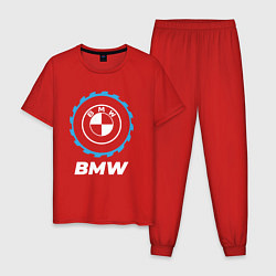 Пижама хлопковая мужская BMW в стиле Top Gear, цвет: красный