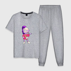 Пижама хлопковая мужская Бравлер Эмз на стиле Бренды Бравл Старс, цвет: меланж