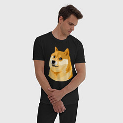 Пижама хлопковая мужская Пёс Доге, цвет: черный — фото 2