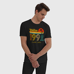 Пижама хлопковая мужская Винтаж 1992, цвет: черный — фото 2
