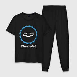 Пижама хлопковая мужская Chevrolet в стиле Top Gear, цвет: черный