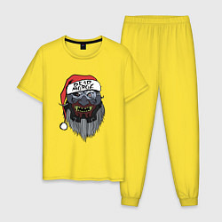 Пижама хлопковая мужская Dead Moroz, цвет: желтый