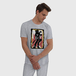 Пижама хлопковая мужская Рамоунс, цвет: меланж — фото 2