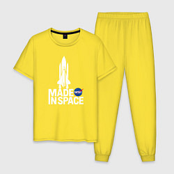 Пижама хлопковая мужская Nasa - made in space, цвет: желтый