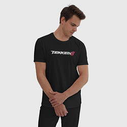 Пижама хлопковая мужская Tekken 8 - логотип, цвет: черный — фото 2