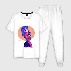 Пижама хлопковая мужская Misato Katsuragi Evangelion, цвет: белый