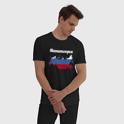 Пижама хлопковая мужская Магнитогорск Челябинская область, цвет: черный — фото 2