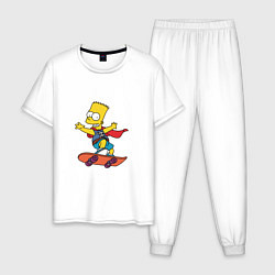 Мужская пижама Барт Симпсон на скейте