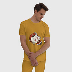Пижама хлопковая мужская Грустная Кли, цвет: горчичный — фото 2